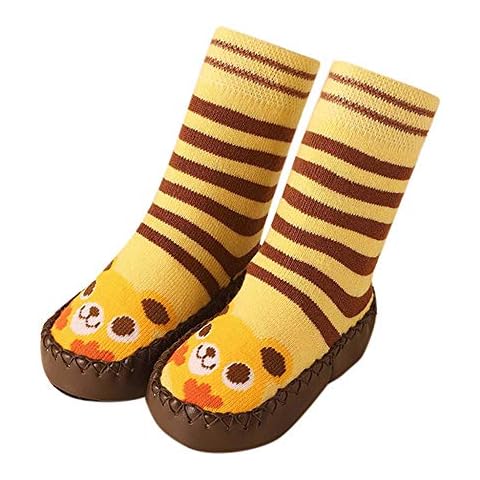 Zerototens Easter Baby Floor Socks,Kids Infant Toddler Kids Boys Girls Cartoon Animals Print Anti-Slip Knitted Boots Socks Thermal Fleece Slipper Socks 1-3 Years Old Cover