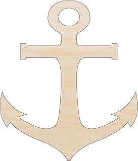 Anchor - Laser Cut Out Unfinished Wood Craft Shape ANC19 6" / 1/4" thick