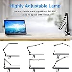 LED Desk Lamp for Home,Office,Reading,Adjustable Eye-Caring Desk Light with Clamp,Swing Arm Lamp Includes 3 Color Modes,10 Brightness Levels Table Lamps with Memory Function - Image 3