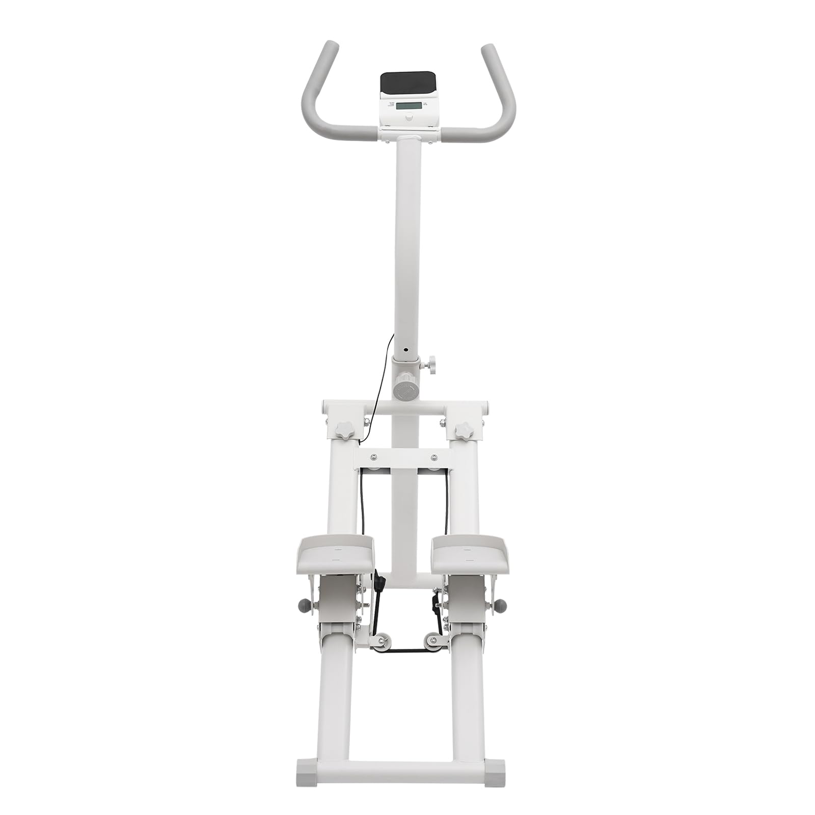 Weiß Kletter-Stepper-Gerät Hause, klappbares Treppen Klettergerät Vertikaler Treppensteiger, für Heim-Fitnessstudios, kommerzielle Fitnesscenter, Schlafzimmer und Wohnzimmer 37,5 * 85,5 * 114-125 cm