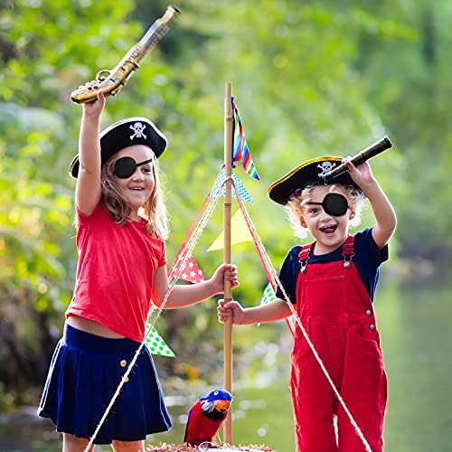 Nuanchu 18 Pieces 3D Eye Patch Lazy Pirate Eye Patches Adjustable Single Eye Patch Comfortable Eye Patches For Kids Adults (Black) #TOP5