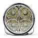 Docooler 2x DC 12V Super Bright Cool White Round Vehicle LED Daytime Running Light 4 Led Car Charger Driving DRL Fog Lamp