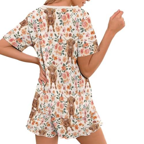 Pajamas for Women Set Shorts and Pants with Pocket Womens Pajama Sets Woman Sleepwear Pj Lounge2