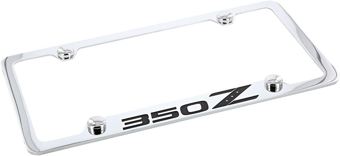 Nissan 350z Wordmark Metal License Plate Frame Holder (Chromethree)