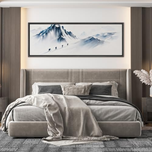 Image of MUDECOR Large Framed Canvas Print Wall Art Hike Watercolor for Living Room