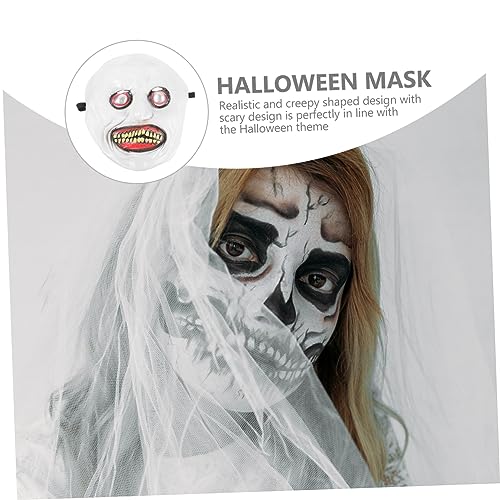 NOLITOY Creepy Halloween Mask for Adults Realistic Costume Scary Masquerade Prop Lightweight Design for Cosplay and Halloween Parties – Image 6