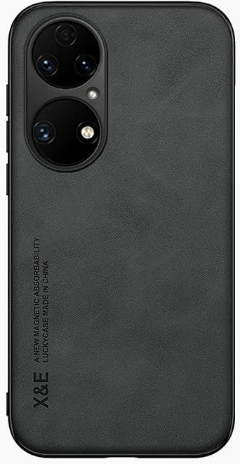 Kepuch Silklike Case for Huawei P50 Pro - Cover Bumper Built-in Metal Plate for Huawei P50 Pro - Black