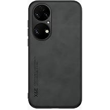 Kepuch Silklike Case for Huawei P50 - Cover Bumper Built-in Metal Plate for Huawei P50 - Black