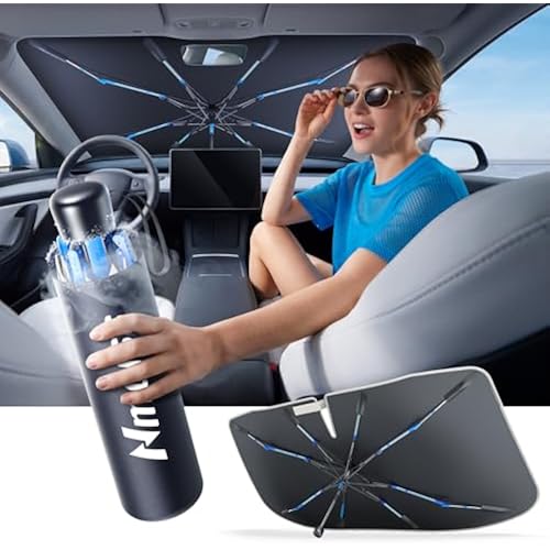[Drive to Superior Coolness & Comfort] Nmoiss Ice Rib Windshield Sun Shade