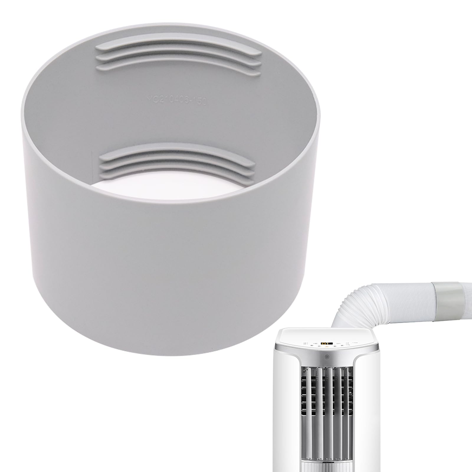 Adaptateur de Tuyau D'évacuation 150 mm, Raccord de Tuyau D'évacuation 150 Climatisation Adaptateur de Tuyau 150 Raccord de Tuyau de Ventilation 150 Adaptateur de Tuyau de Ventilation (ABS)