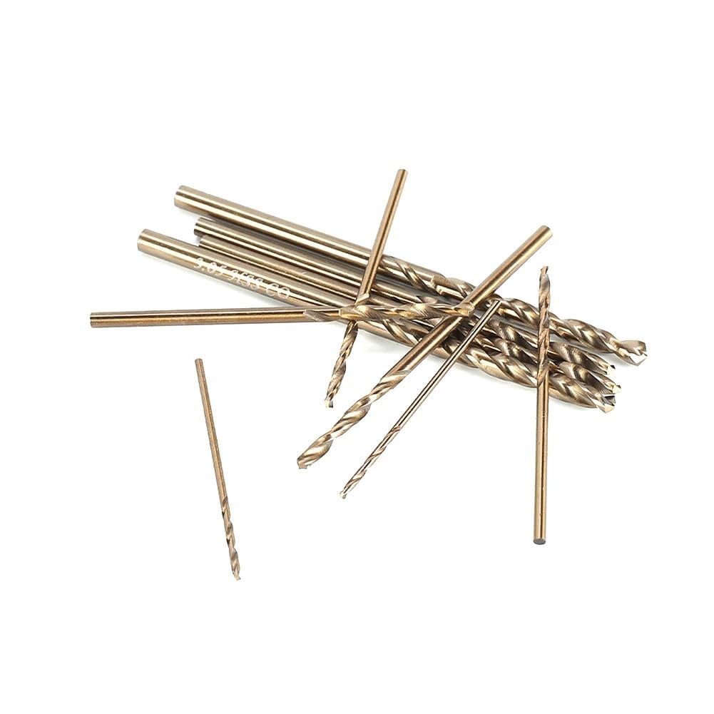 Foret hélicoïdal, 10 Pièces 1-3mm Forets Au Cobalt, Jeu De Forets Hélicoïdaux M35 HSS for Métal Dur, Etc.
