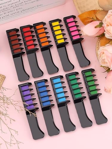 Kalolary KALOLARY-BEAUTY 10 Color Temporary Hair Color Chalk Comb Set thumb #3
