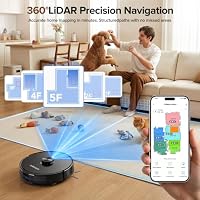 Lubluelu L50MAX Robot Vacuum with Mop: 8500Pa Deep Cleaning Power and 29700 RPM Brushless Motor, Auto‑Empty Station with 2.5L Bag for 75 Days Hands‑Free, Anti‑Tangle Hair Cutting Technology – Ansicht 6