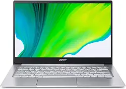 Laptop Acer Swift 3 Intel Evo fino e leve, 14" Full HD, Intel Core i7-1165G7, Intel Iris Xe Graphics, 8GB LPDDR4X, 256GB NVMe SSD, Wi-Fi 6, leitor de impressão digital, KB retroiluminado, SF314-59-75QC