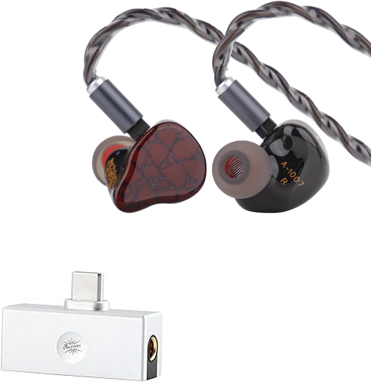 Linsoul Punch Audio Martilo in Ear Monitor, 1 Planar + 2BA + 2DD Hybrid Driver Basshead IEM Earphones Kiwi Ears Allegro Mini Portable IEM DAC, in Ear Monitor Amplifier