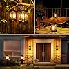 WdtPro Solar Lanterns Outdoor Waterproof, Upgraded Bright Hanging Solar Lights for Outside,Solar Powered Lanterns Lighting LED for Garden Patio Yard Decorative 2 Pack (Warm Light) #3