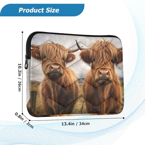 Funda para portátil Highland Cows Farmhouse 13-14 pulgadas miniatura 3