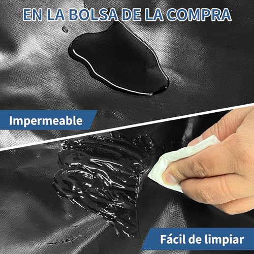 LEUYA ABC Einkaufswagen, zusammenklappbar, leicht, mit Kühltasche, 6 Räder, 45 l, Einkaufstrolley, aus Aluminium, robust, Blau – Bild 5