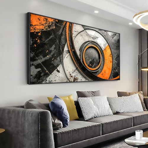 Décor de bureau à domicile avec art mural abstrait géométrique