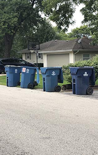 Yard Waste Only Sticker Decal Sign for Garbage Cans and Containers - 6 Inches x 8 Inches (2 Piece)