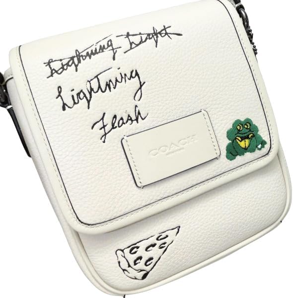 COACH コーチ ショルダーバッグ ルーカス クロスボディ CO914 ブラック レザー メンズ ミニバッグ ポシェット 美品【 [コーチ] バッグ メンズ ショルダーバッグ レザー スケッチ プリント ルーカス クロスボディ バッグ CAJ33 QBCAH チ