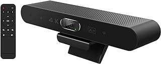 Caméra de visioconférence EagleBar Pro2 Caméra 4K ePTZ AI Face Tracking, Haut-Parleur et Microphone de conférence, avec télécommande, Compatible Zoom/MS Teams ou Streaming OBS