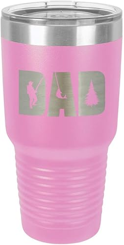 Miniatura 21 de Dad KNOCKOUT FISHING - Vaso de 30 onzas con popote y tapa superior deslizante Taza de viaje de acero inoxidable Comparar con Yeti Rambler