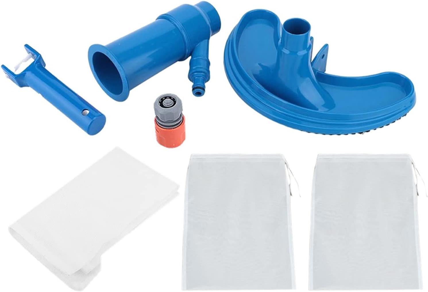 Outdoor Swimming Pool Vacuum Cleaning Kit Cleaner Clean Pool Bottoms Net Disinfect Tool Set Suction Head Spa Cleaning Brush(Set)