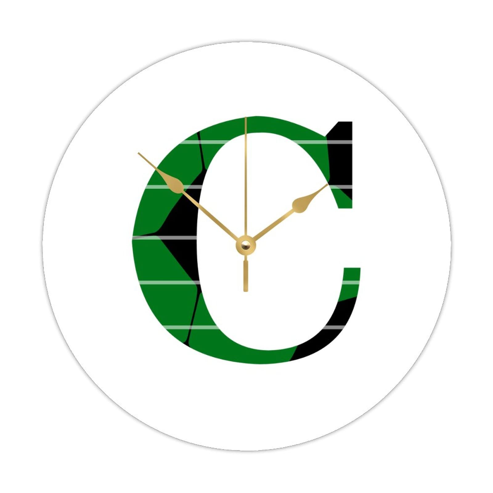 Horloge murale ronde cadeau pour amateur de sport et chambre bébé C