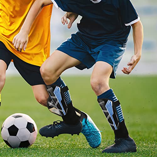 Image of TAGVO Soccer Shin Guards for Kids Youth - Protective Soccer Equipment for Boys Girls - Adults Men Women Soccer Shin Guards - Soccer Shin Pads for Kids 3-16 Years Old Girls Boys, High Impact Resistant