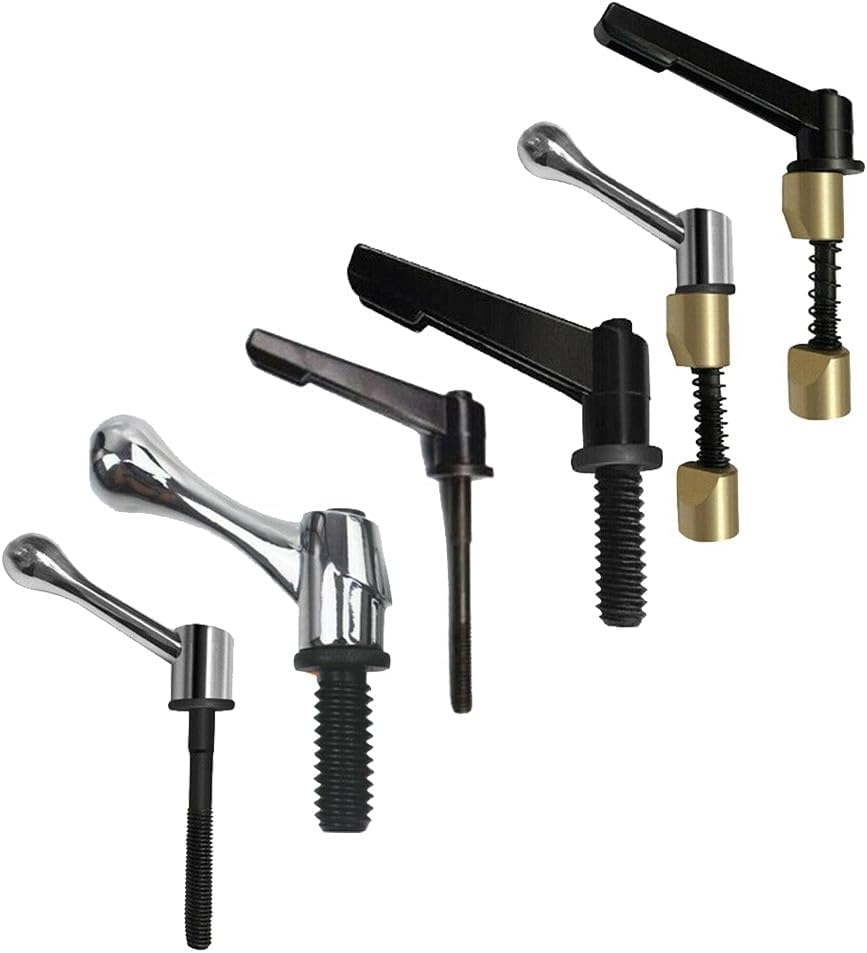 Adjustable Fastening Handle for Bridgeport Milling Machine - Zinc Alloy Workbench Rail Screw Spindle Lock, Vertical Mill Tool Replacement, Turret Milling Machine Cutter（Silver 5-16/18）