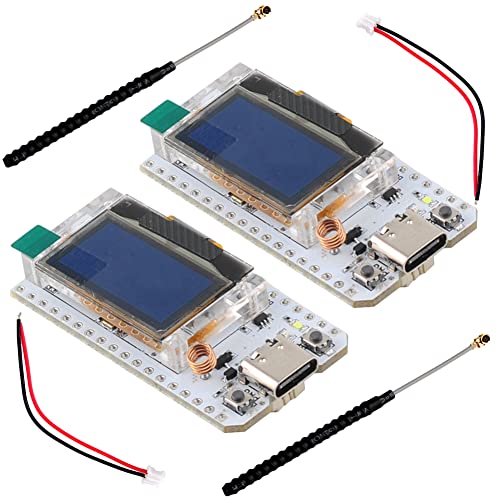 DIYmalls 915MHz LoRa 32 V3 ESP32 OLED Board + LoRa Antenna 915 MHz IPX 2dBi for Meshtastic LoRawan IOT (Pack of 2), not Compatible with Heltec LoRa 32 V2