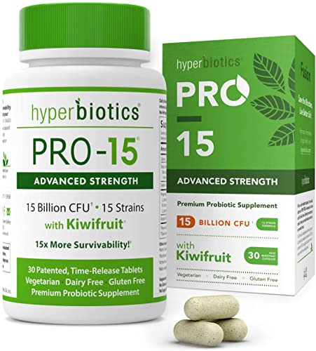 Hyperbiotics Pro 15 Advanced Probiotic Supplement | Patented Time Release Tablets | Probiotics for Women, Men, Adults | Digestive & Immune Support | Vegetarian, Dairy & Gluten Free | 30 Count