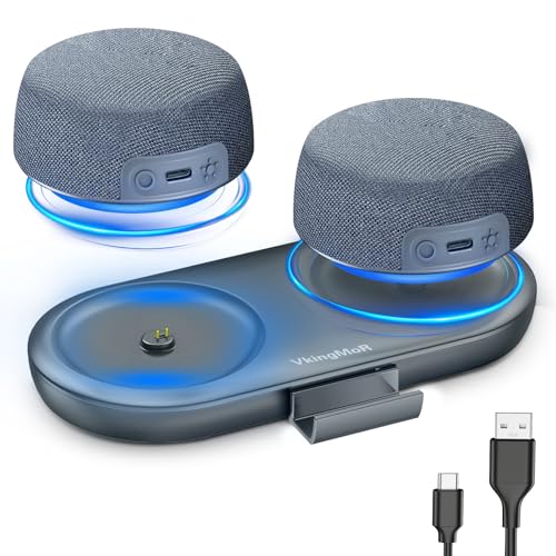 Dual Bluetooth Speaker Set with TWS & Magnetic Base Wireless Speakers
