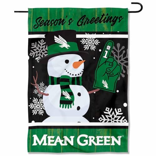 North Texas Mean Green Holiday Winter Snow Garden Banner Flag