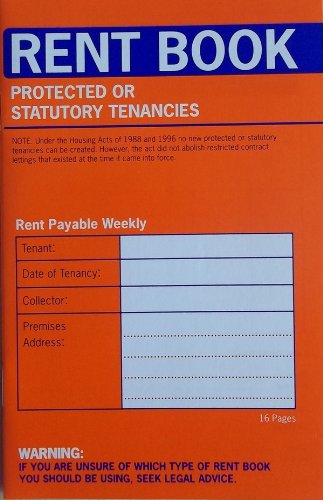 Rent Book Protected Tenancy or Statutory Tenancy Pocket Size 16 Page C235
