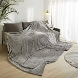 POPTEX Oversized Fleece Blanket, Flannel Throw Blanket for Couch, Sofa, and Bed, Plush Cozy Fuzzy Bl