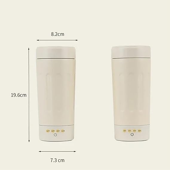 Small Personal Water Boiling Cup, 350ml Travel Portable Electric Kettle with 304 Stainless Steel Inner, 4 Levels Temp Adjustable and No Splashing & No Leaking, Easy to Clean, for Travel, RV