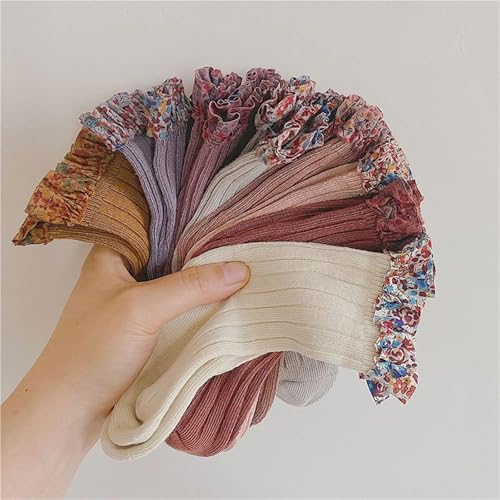 Ruffle socks 1-7Y Children Cotton Socks With Lace Girls Sock Floral Ruffle Toddlers Girls Ankle Sock 2pcs2