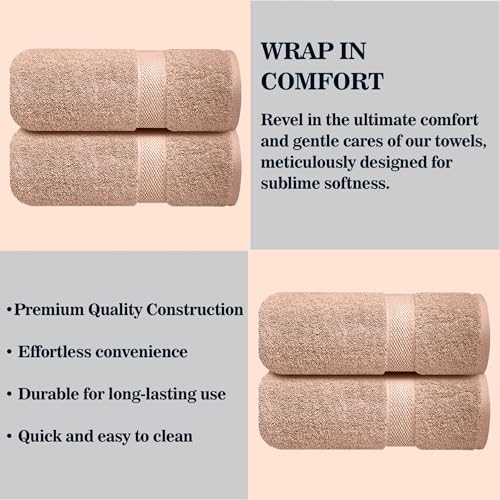 Image of Sulfar 100% Combed Cotton, Quick Drying Highly Absorbent, Luxury Hand Towel Set (Pack of 2, 40 X 70 cm) Nature Lux