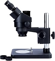 Vista 1 de Microscopio de laboratorio diapositivas negras 3.5X-90X Trinocular Simul Focal Microscopio para accesorios estéreo Microscopio Microscopio Piezas