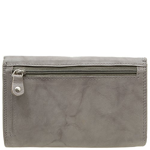 Jejo-bags damesportemonnee, grote portemonnee voor vrouwen, echt leer, met RFID-bescherming, in 5 kleuren, grijs, - Image 4