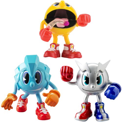 Pacman - Figuras Tripack Aventura: Pacman 4, Ice Pac, Metal Pac (Bandai 38977)