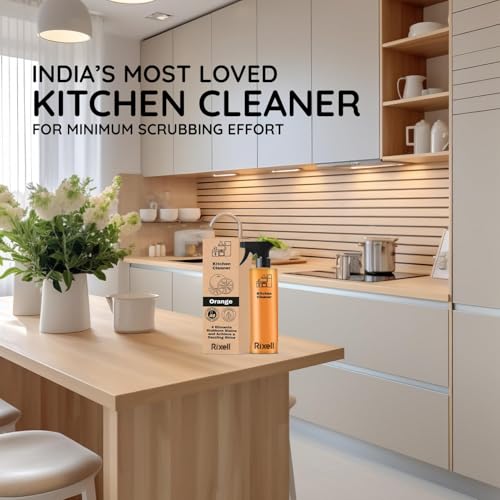 Image of Kitchen Cleaner Spray, Orange Scented, Non-Toxic Natural Formula, 500ml, with Spray Nozzle for Stoves, Chimneys, Countertops, Appliances
