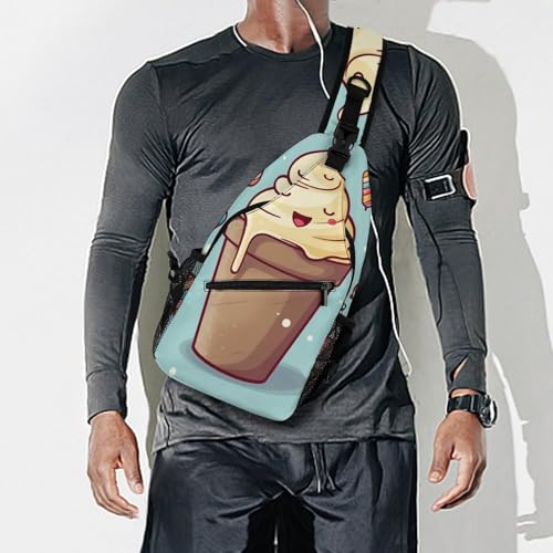 Mochila tipo bandolera Ice Cream para hiking y uso casual miniatura 7