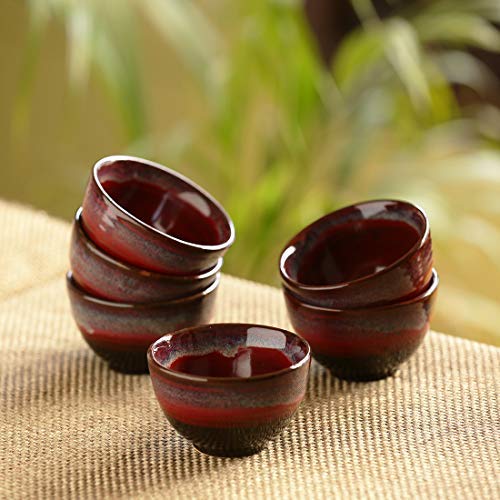 Bols à céréales micro-ondes Frienemy Crimson Shields 120 ml ensemble de 6 petits bols rouges