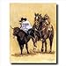 Cowboy Rodeo Bull Dogging Western Wall Picture 16x20 Art Print