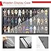 SIXPOINTS Collectors Showcase Box, 36 Compartments - Wall Mounted Toy Wooden Display Case Organizer Storage Rack For all 3.75 inch Action Figure toy Such as GI Joe/Star Wars /Marvel /Dc Figure Toy etc
