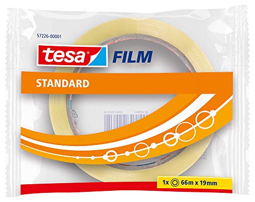Cinta adhesiva Standard tesa film, transparente, 66 m x 19 mm
