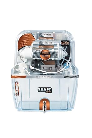 Aqua swift transparent Mineral+ro+uv+uf+tds 15 L 15 L RO + UV + UF + TDS Water Purifier (White)